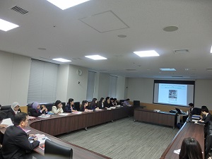 Presentation at the office of the Cabinet Secretariat regarding Japan's Action Plan to Combat Trafficking in Persons.